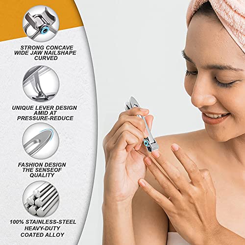 MAYCREATE® Ingrown Toenail Clippers for Thick Toenails Wide Jaw Opening Nail Curved and Slant Straight Blade Edge 12PCS Stainless Steel Toe Clipper Men MAYCREATE® Ingrown Toenail Clippers for Thick Toenails Wide Jaw Opening Nail Curved and Slant Straight Blade Edge 12PCS Stainless Steel Toe Clipper Men